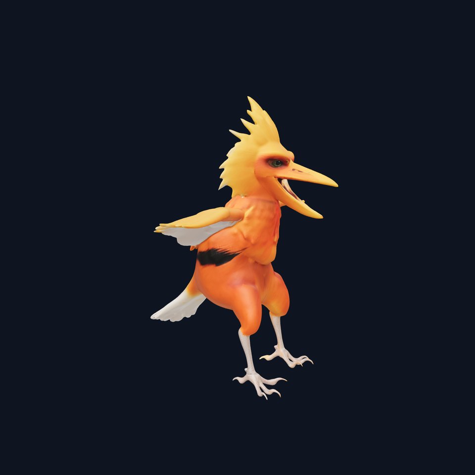 Vibrant Feathered Creature model pack